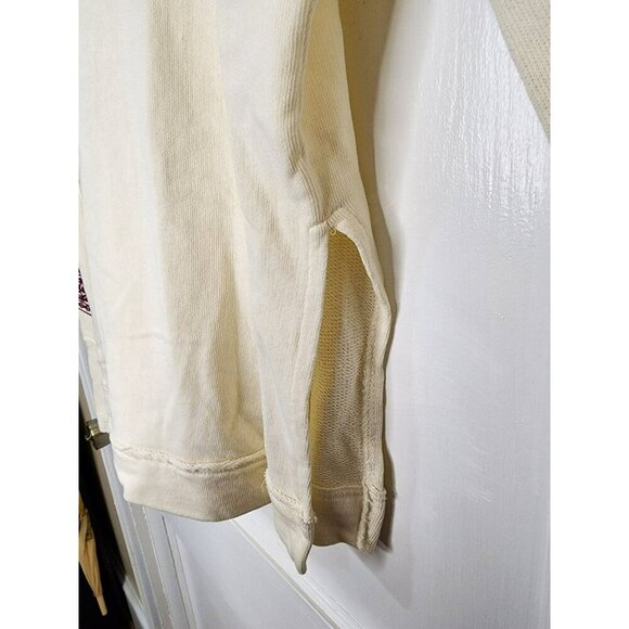 Free People Santa Maria Boho Embroidered Peasant French Terry Top Size Small NWT - Picture 7 of 8